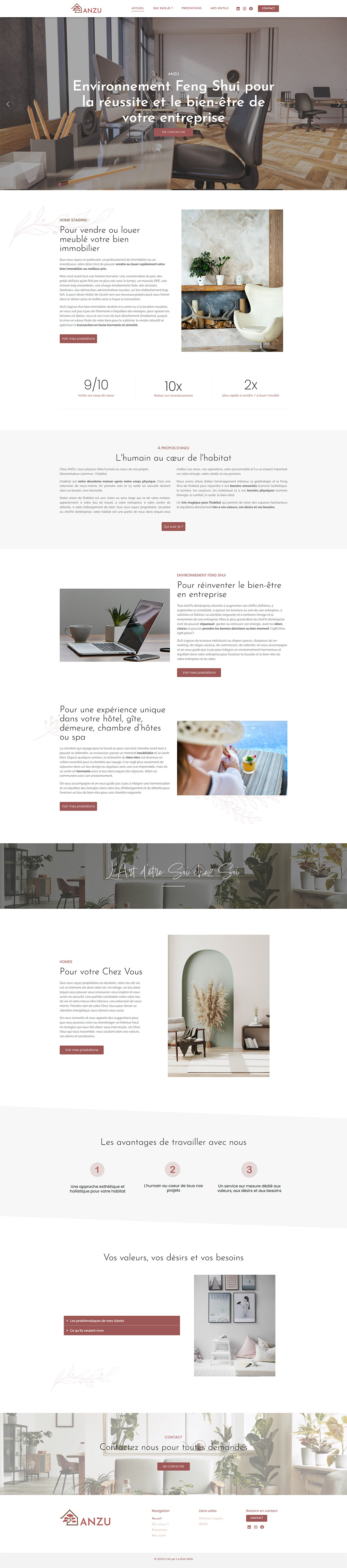 Webdesign d'un site de home staging et feng shui