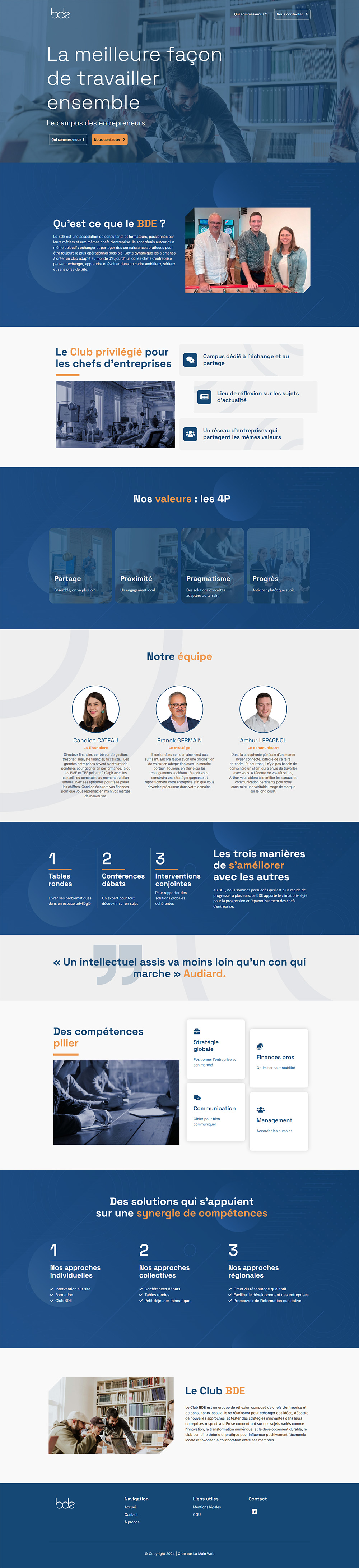 Webdesign d'un site de consultants en stratégie, finances et communication.